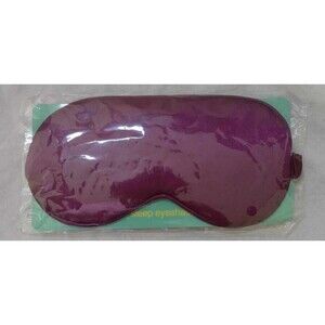 New Satin Sleep Mask Eyeshade - Pretty Purple - Elastic Back - Silky Feel - NIP
